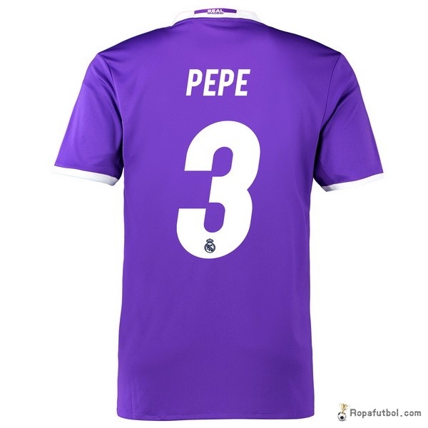 Camiseta Real Madrid Replica Segunda Ropa Pepe 2016/17 Purpura